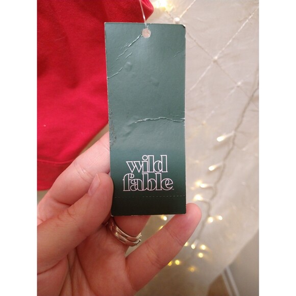 WILD FABLE WOMENS XXL RED TANKINI TOP BRALETTE CROPPED BACK STRAP STRETCH SOLID - Picture 6 of 11